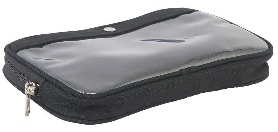 帆布薄マチポーチファスナーキーロック(M・S・SS)３サイズ展開 底面