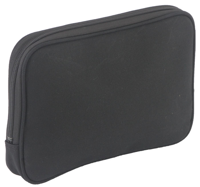 帆布薄マチポーチファスナーキーロック(M・S・SS)３サイズ展開 背面